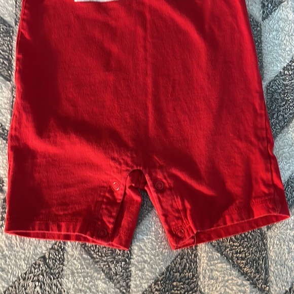 First Impressions Boys 24m red onesie with snaps - Picture 4 of 6